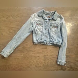 Tommy Jeans cropped denim jacket light wash women’s size medium